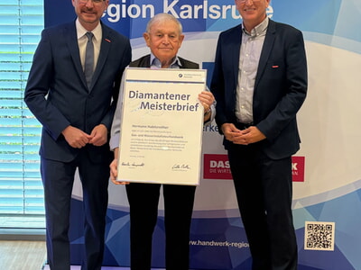 Diamantener Meisterbrief f&uuml;r Hermann Habitzreither