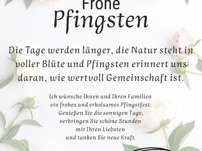 Pfingstgr&uuml;&szlig;e