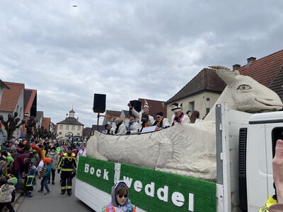 Zug der Bockweddel in Karlsdorf