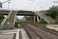 Bahnhof Karlsdorf – Abriss baufälliger Treppen