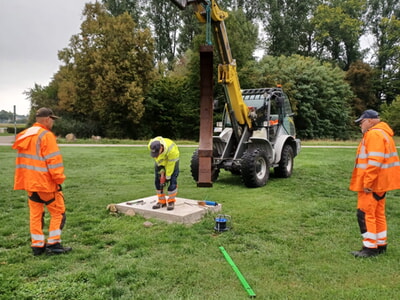 Enthüllung neues Kunstwerk zur Gemeindefusion